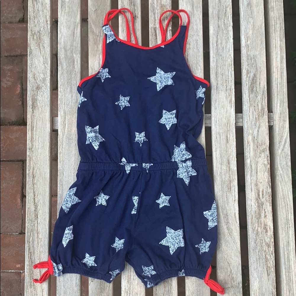 Red White & Blue Star Romper